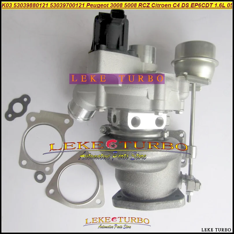 GL-TURBO K03 53039880121 53039700121 0375R9 For Peugeot 207 308 3008 5008 RCZ For Citroen C4 DS 2005- EP6CDT 1.6L