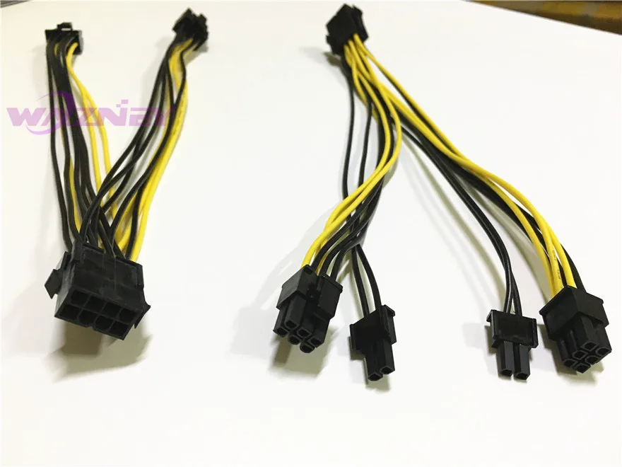 Flash Deal GPU 6 pin / 8pin 8 pin Female to dual PCI-E PCI Express 8pin ( 6+2 pin ) Male power cable wire For graphics card BTC Miner 20cm 21