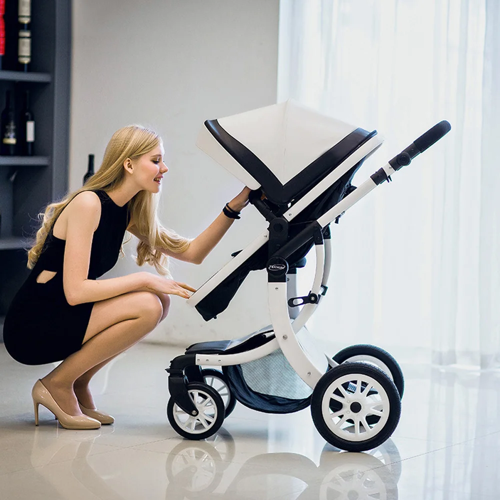 

Foldable High Landscape Pram Baby Stroller Ultra-Lightweight Folding Can Sit Can Lie Portable Travelling Umbrella Baby Trolley