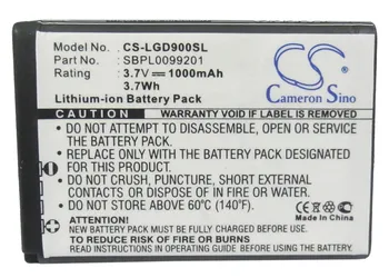 

Cameron Sino 1000mAh Battery LGIP-520N, SBPL0099201 for LG BL40 Chocolate, GD900, GD900 Crystal