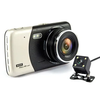 

4inch IPS Screen Full HD 170 Degree Viewing Angle Car DVR Monitor 1080P Front+Rear Video Parking Device Extremely Wide View