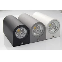 12 шт. IP65 уличная Водонепроницаемая пал УДАРА СВЕТОДИОДНЫЙ светильник настенный с двойной головкой, балкон сад двор свет 6 Вт, теплый белый, холодный белый