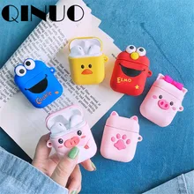 Милый мультяшный Bluetooth беспроводной Чехол для наушников для Apple AirPods силиконовый чехол для наушников Air pods 2 защитный чехол