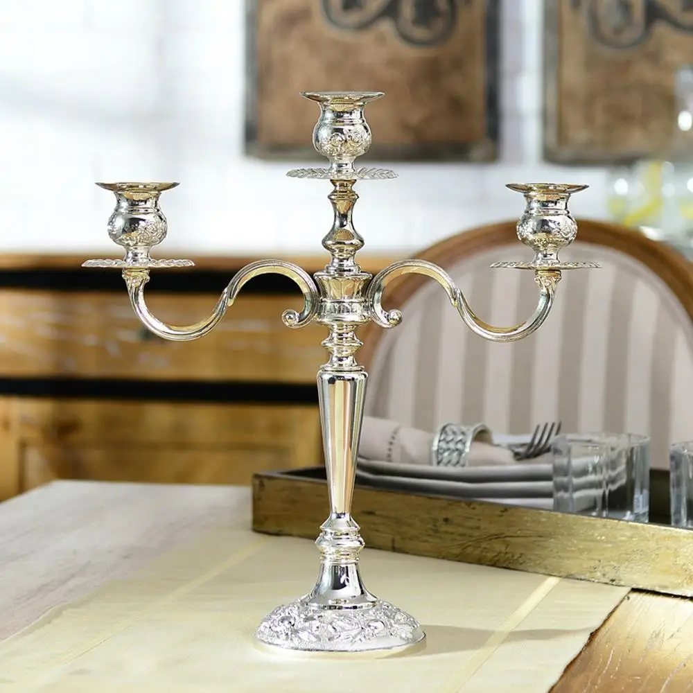 Buy Vintage European Royal Style 3 heads Alloy Candle