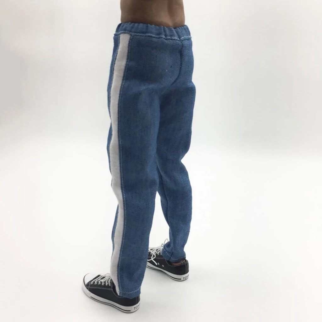 MagiDeal  1/6 Scale Male Seamless Body Clothes Jeans Pants Trouser for 12