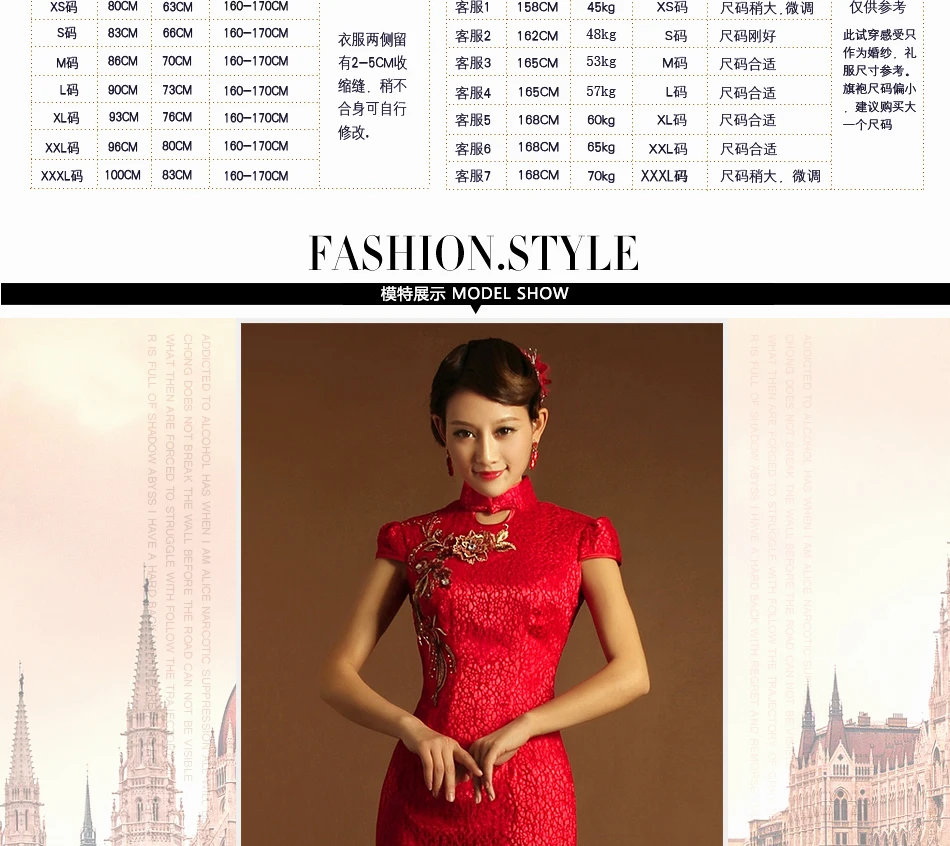 6974 Estilo Chino Del Bordado 2016 De Talla Grande Rojo 14 16 Xxxl Delgado Cortocircuito De La Envoltura Vestidos 5570 Ty Hd En Vestidos De