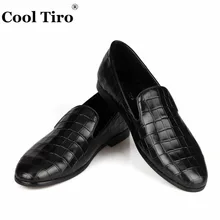 COOL TIRO мужские лоферы с узором крокодиловая кожа дымчатые слиперы