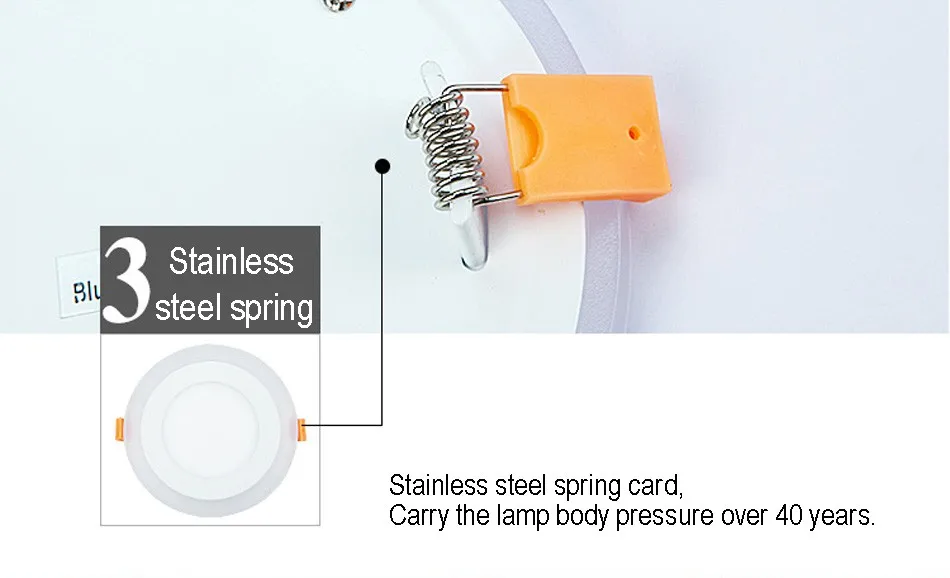 Светодиодный светильник, Круглый, 6 Вт, 9 Вт, 16 Вт, 24 Вт, 3 модели, светодиодный светильник, двухцветный панельный светильник, двухцветный потолочный встраиваемый светильник, внутреннее освещение