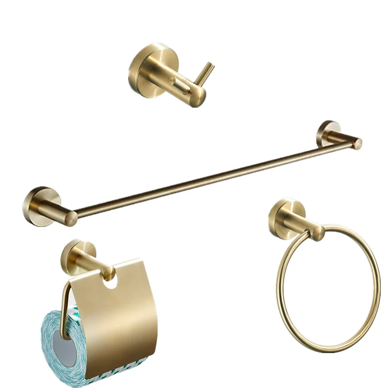 

Bathroom Hardwware Set Toilet Paper Holder Wall Mount Hook SUS304 Stainless Steel Towel Ring Bathroom Aceesoories Towel Holder