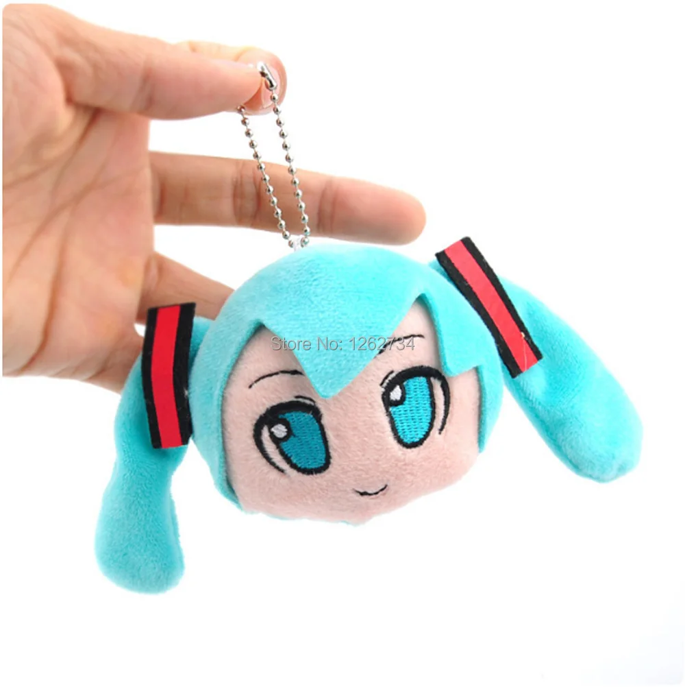 EMS 100/лот " Vocaloid Hatsune Мику улыбаясь ключевой мешок кулон для детей плюшевый брелок Рисунок