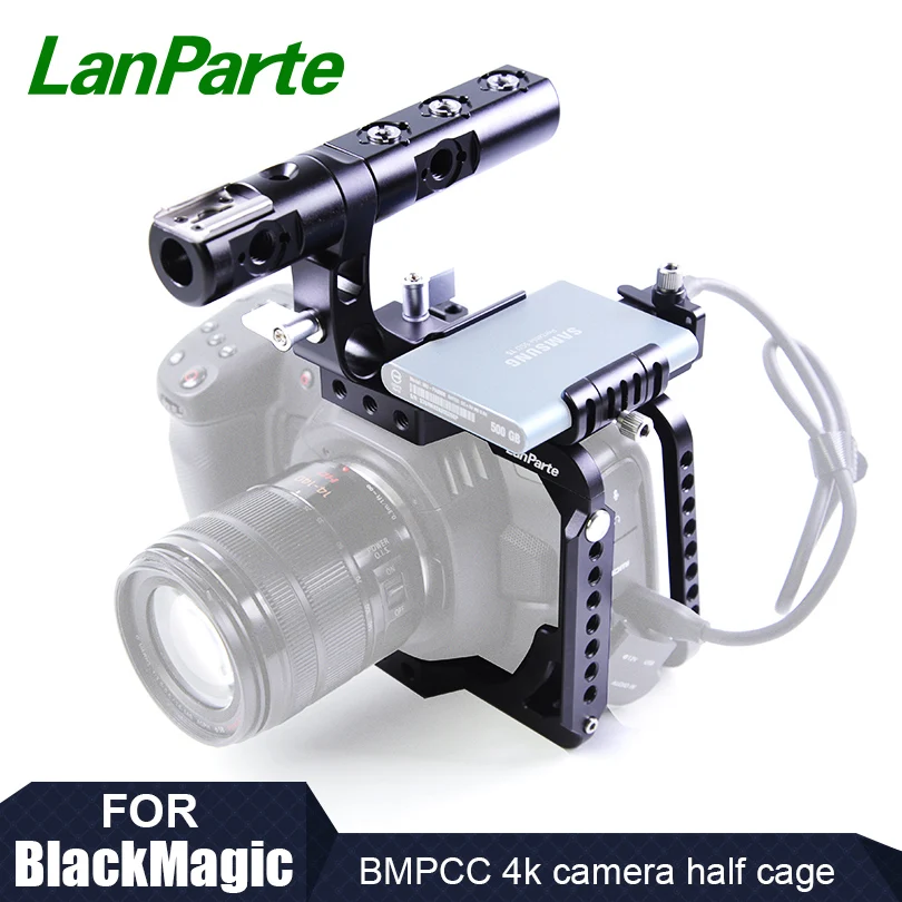  Lanparte BMPCC 4K Kamera Halb Käfig mit SSD T5 Clamp für Samsung für Blackmagic Design Pocket Cinem