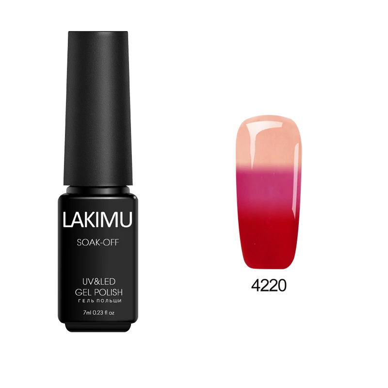 Lakimu долговечный термо-УФ-гель 7 мл замачиваемый при смене температуры Цветной Гель-лак для ногтей лаков Гибридный Гель-лак набор для дизайна ногтей - Цвет: 4220