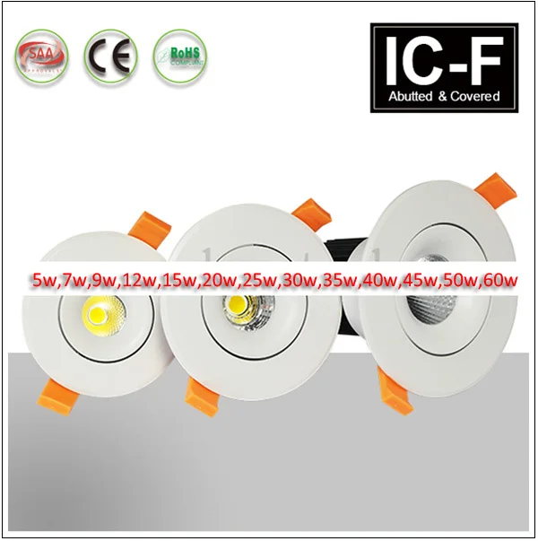

Australia LED downlight IC-F Brightness Adjustment dimmable 20W 25W 30W 40W 50W 60W CE/SAA/RoHS For Hotel, Office,Resell store