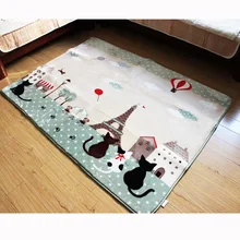 Мультфильм кошка башня корейский стиль милые забавные животные узор ковер гостиная спальня ковер мультфильм коврики для дома