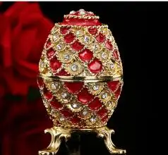 Новое поступление qifu Faberge яйцо дом украшения - Цвет: red