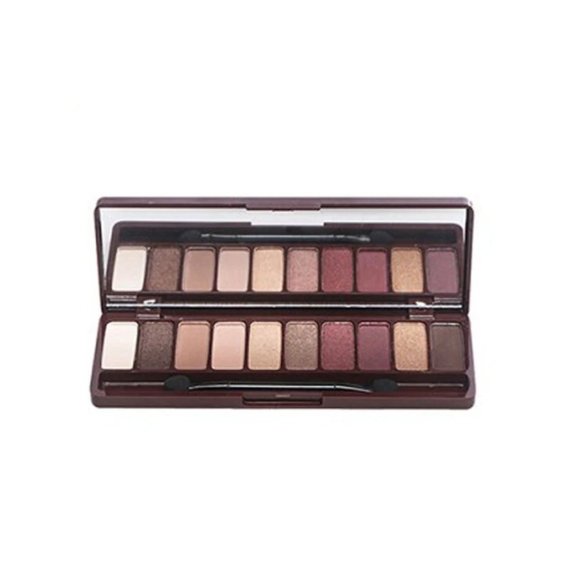 10 Color Nude Shining Eyeshadow Palette Glamorous Waterproof Not Blooming Cherry Eye Shadow Shimmer Glitter Makeup TSLM1