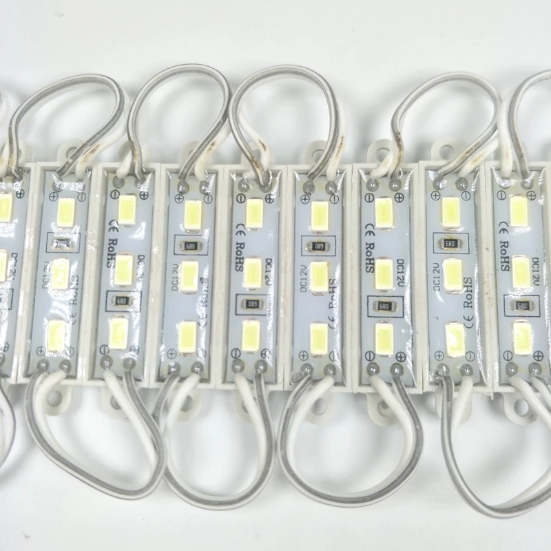 100 шт. светодиодный светильник высокой яркости DC12V SMD 5730 5630 модуль задний модули