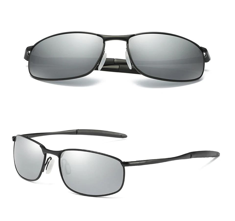 VCKA Polarized Sunglasses Men Brand Designer Rectangle Rectangle Sunglass Mens Driving Sun Glasses oculos de sol UV400 Eyewear 11