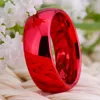 Joyería YGK anillo de boda de carburo de tungsteno con cúpula de Color rojo de 8 MM de ancho ► Foto 2/5