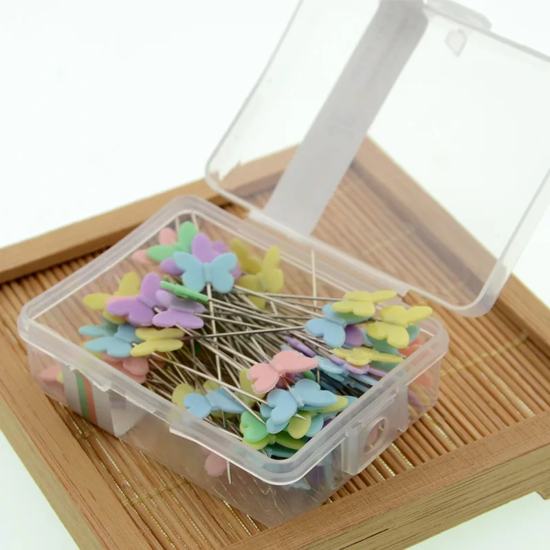 

DONYAMY 80pcs/Pack Patchwork Pins Flower Button Head Pins DIY Quilting Tool Sewing Accessories Sewing Patchwork Pins