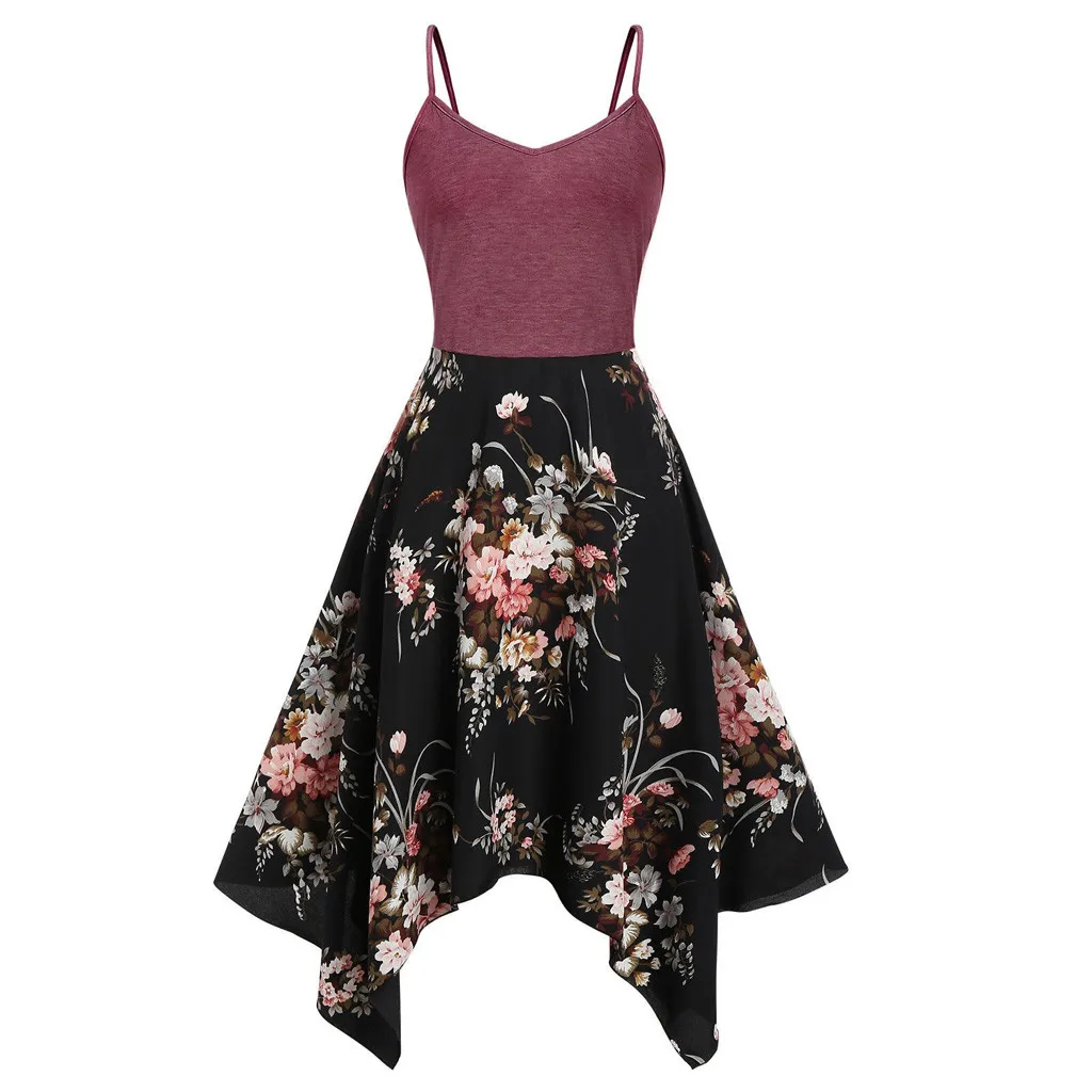 

Summer beach sundress women Floral sleeveless plus size backless female dresses Holiday casual short ladies Vestidos De Verano