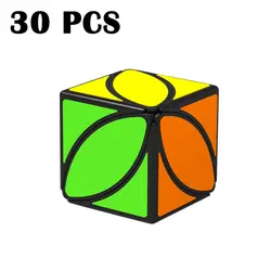 30 шт. QiYi кленовый лист магический куб обучающая игрушка 57 мм Cubo magico гладкая странная форма Neo cube красочная наклейка черный куб-головоломка