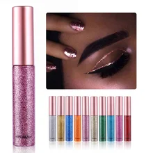 Жидкий Блестящий подводка для глаз карандаши для глаз макияжная подводка для глаз Сияющий мерцающий косметическая кисточка, Длительное Действие, Водонепроницаемый длительный
