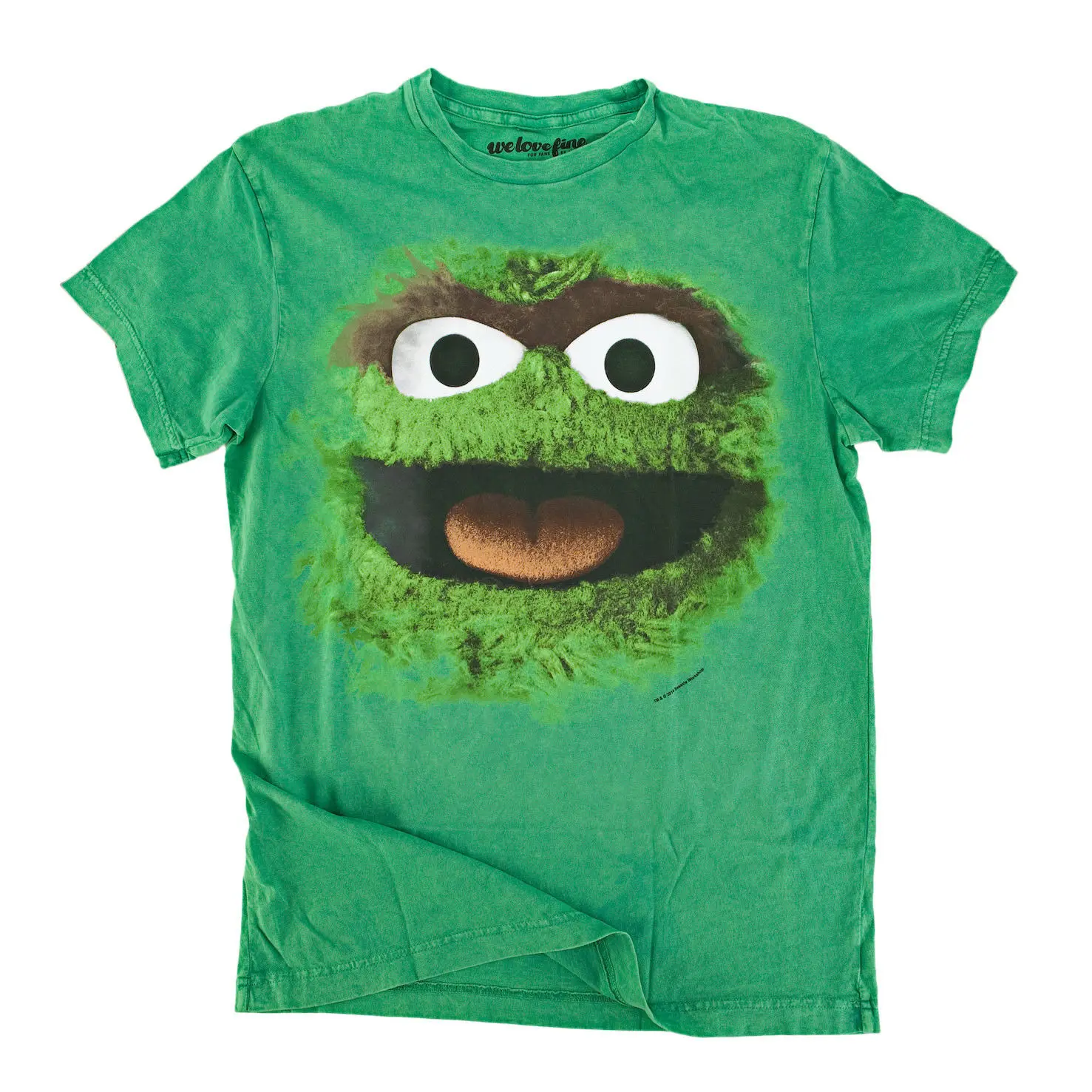 Улица Сезам с большим лицом Оскар The Grouch мужская зеленая футболка рисунком