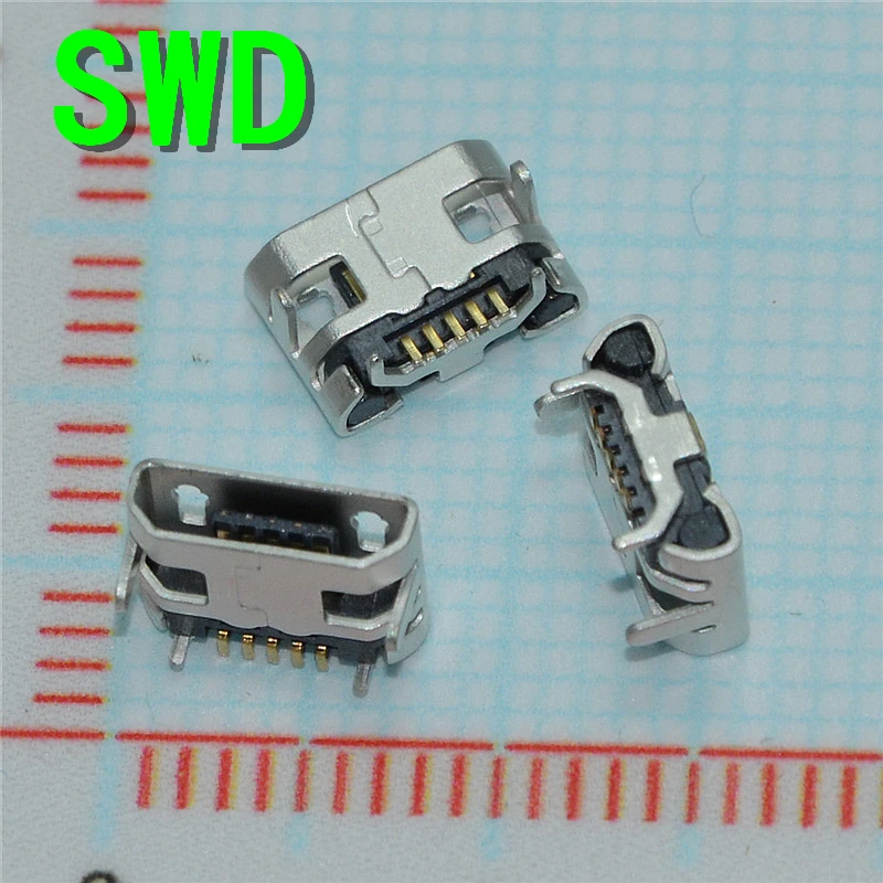 

10pcs Micro USB 5P,5-pin Micro USB Jack,5Pins Micro USB Connector Tail Charging socket mini USB #DSC0039