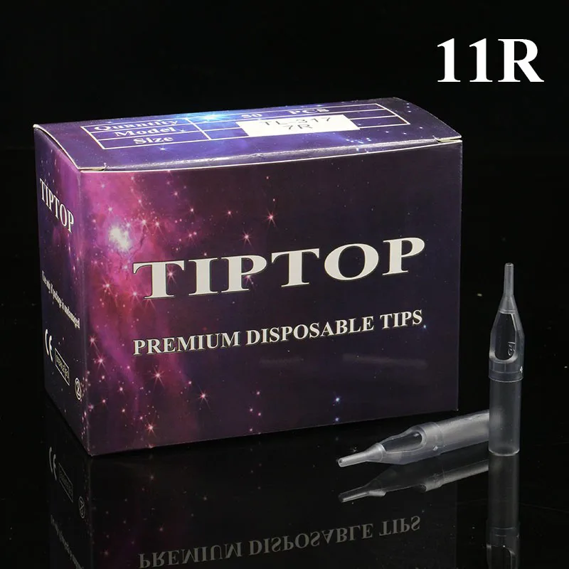 

100Pcs Grey Disposable Tattoo Tips 11RT Sterile Assorted Plastic Classical Tattoo Tips For Tattoo Machine Free Shipping