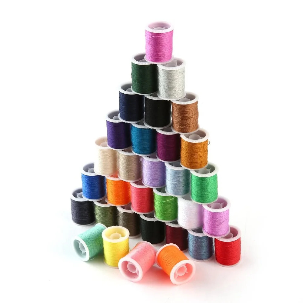 60 Spools Mixed Colors Polyester All Purposr Sewing Mechine Threads Set Silk Art Embroidery Sewing Threads Spool Set
