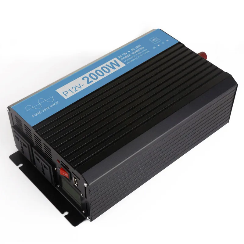 

2000W Pure Sine Wave Inverter DC12V To AC220V Home Power Failure Dmergency Power Converter With Digital Display