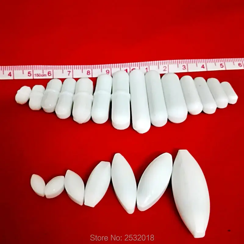 7 шт смешанный размер PTFE Магнитный миксер мешалки в форме оливки мешалки PTFE Stir Rod Spinbar