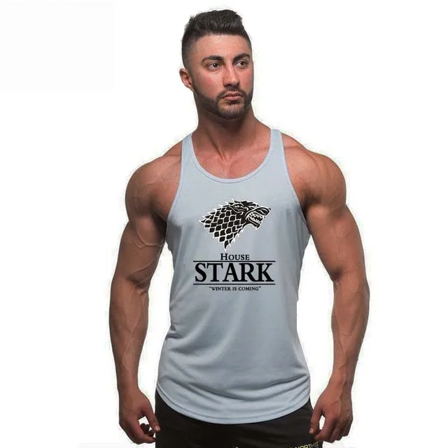 New brand Stark Game of Thrones Men T-shirt vest animal tank top tshirt sleeveless men workout tops for men gyms tank tops
