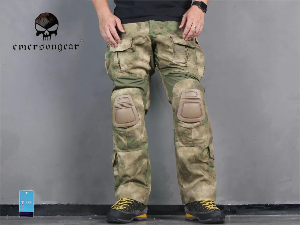 Мужские военные охотничьи БДУ штаны EMERSON Combat G3 тактические штаны с наколенниками мультикам Тропик AOR2