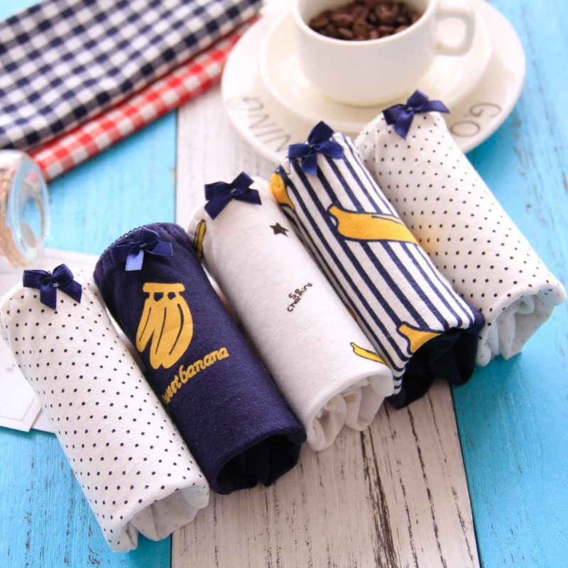 

New Arrived Striped Panties High Quality Lovely Cute Girl Underwear Bowknot Panties Cotton BriefsNH0755-3