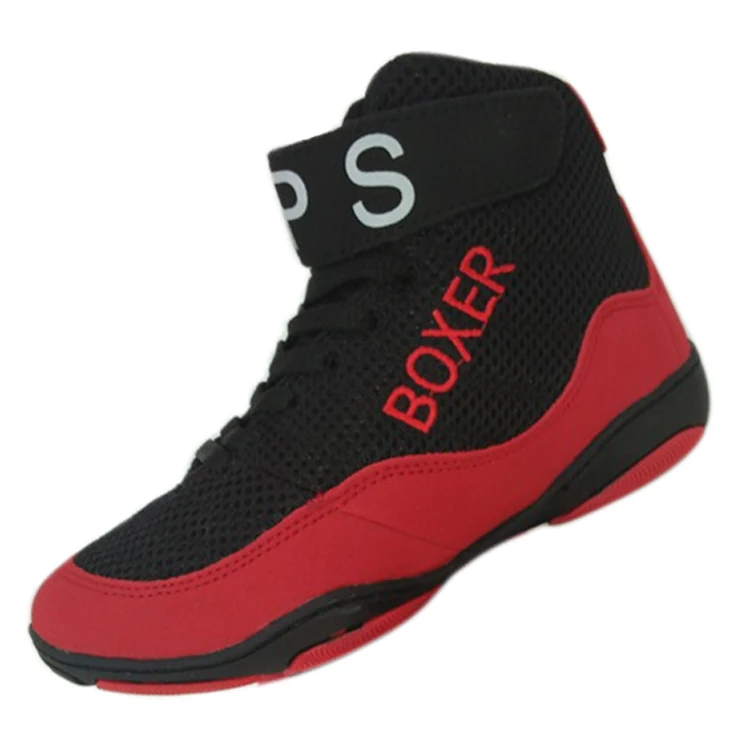 

2018 New Daykey Speed Men's Boxing Training Boot Black / Red Wrestling Shoes