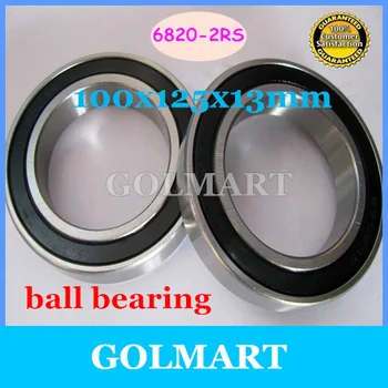 

2pcs/lot 61820 6820-2RS bearing sealed 100x125x13 mm 61820-2RS ball bearing 100mm diameter 6820RS steel deep groove ball bearing