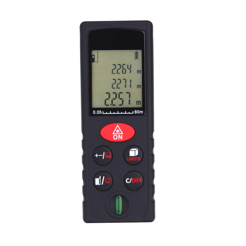 New 80m Laser Distance Meter Laser Rangefinder Accuracy 2mm Handheld Range Finder Tape Measuring Device Ruler Test Tool