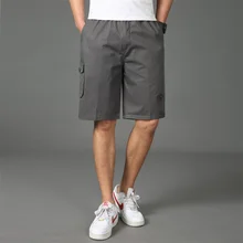 Брендовая одежда мужские шорты летние модные повседневные карманные хлопковые легкие свободные Карго короткие мужские брюки бермуды Большие размеры