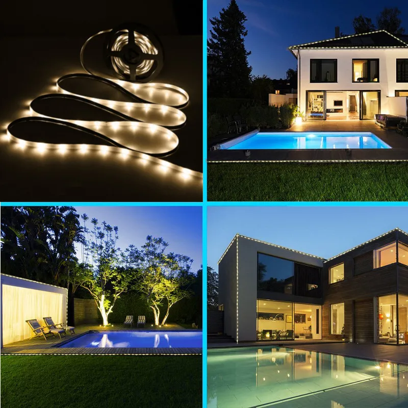 5M SMD2835 Waterproof Solar Powered LED Strip Light for Christmas Outdoor Garden Decor DC12V