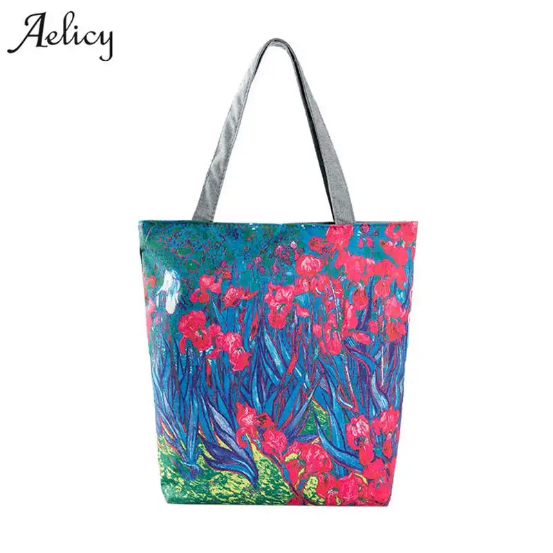 Aelicy High Quality Canvas Shopping Bags Eco Reusable Designer Handbags Shoulder Bag Bags ...