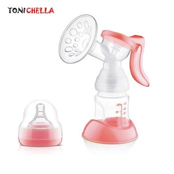 Pompe d'allaitement manuel Original manuel lait maternel silicone PP sans BPA avec fonction de mamelon de bouteille de lait pompes à sein T0100