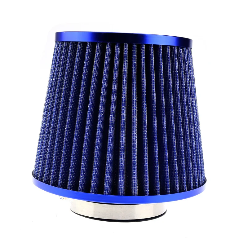 Автомобильный Автомобильный воздушный фильтр холодный воздух Впускной фильтр турбо вентиляционный Картер Breather универсальные холодные наборы Прямая синий