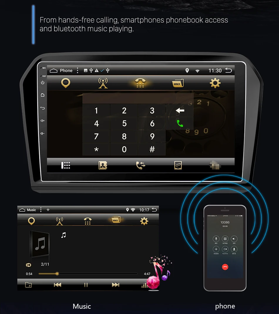 Clearance Eunavi Two Din Car Multimedia Player Android 8.1 Auto Radio For Volkswagen/VW JETTA Octa 8 cores WIFI 2 din stereo 11