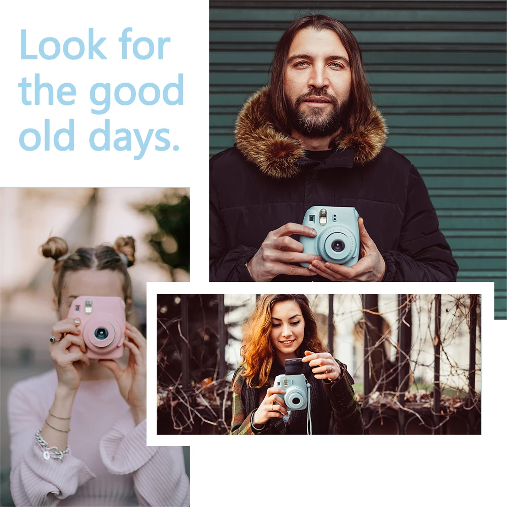 Мгновенная фотокамера Fujifilm Instax Mini 9 5 цветов 60 листов белая пленка Fuji 8 линзы