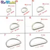 10pcs/pack Non-Welded Nickel Plated D Ring Semi Ring Ribbon Clasp Knapsack Belt Buckle ► Photo 3/6