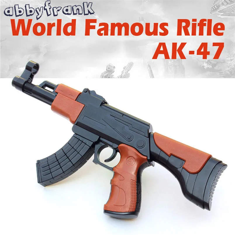 

Abbyfrank 1Pcs AK47 Toy Gun Simulation Model Kit DIY Building Blocks Plastic Assembly Accessories Children Puzzle Toy Can Shoot
