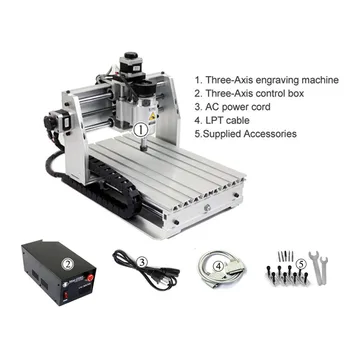 

Free tax MINI CNC 3 axis wood router milling engraving drilling machine working area 20*25cm