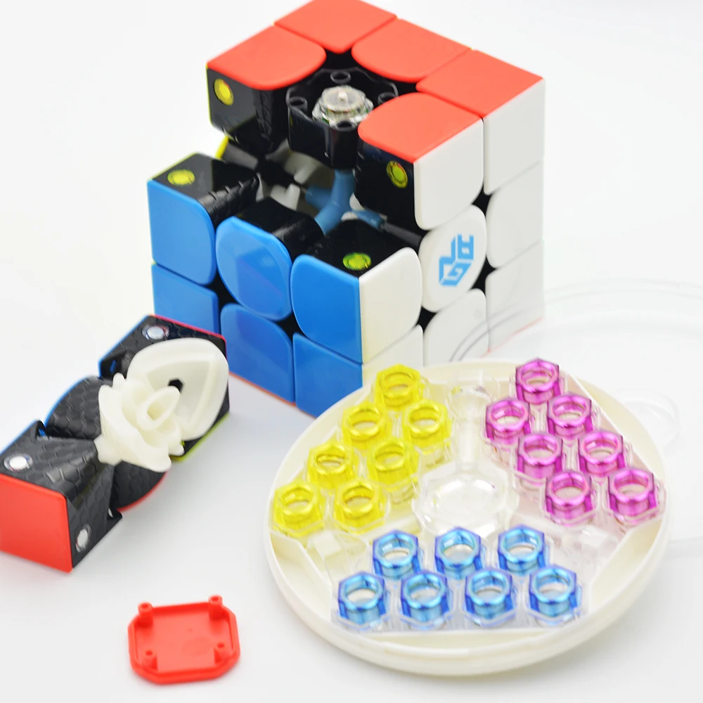 Koop GAN 354 M 3x3x3 Magico Cubes Stickerloze Met Magnetische Gan 354 M Puzzel Speed Cube Voor WCA Professionele Cubo Magico Gan354M Speelgoed